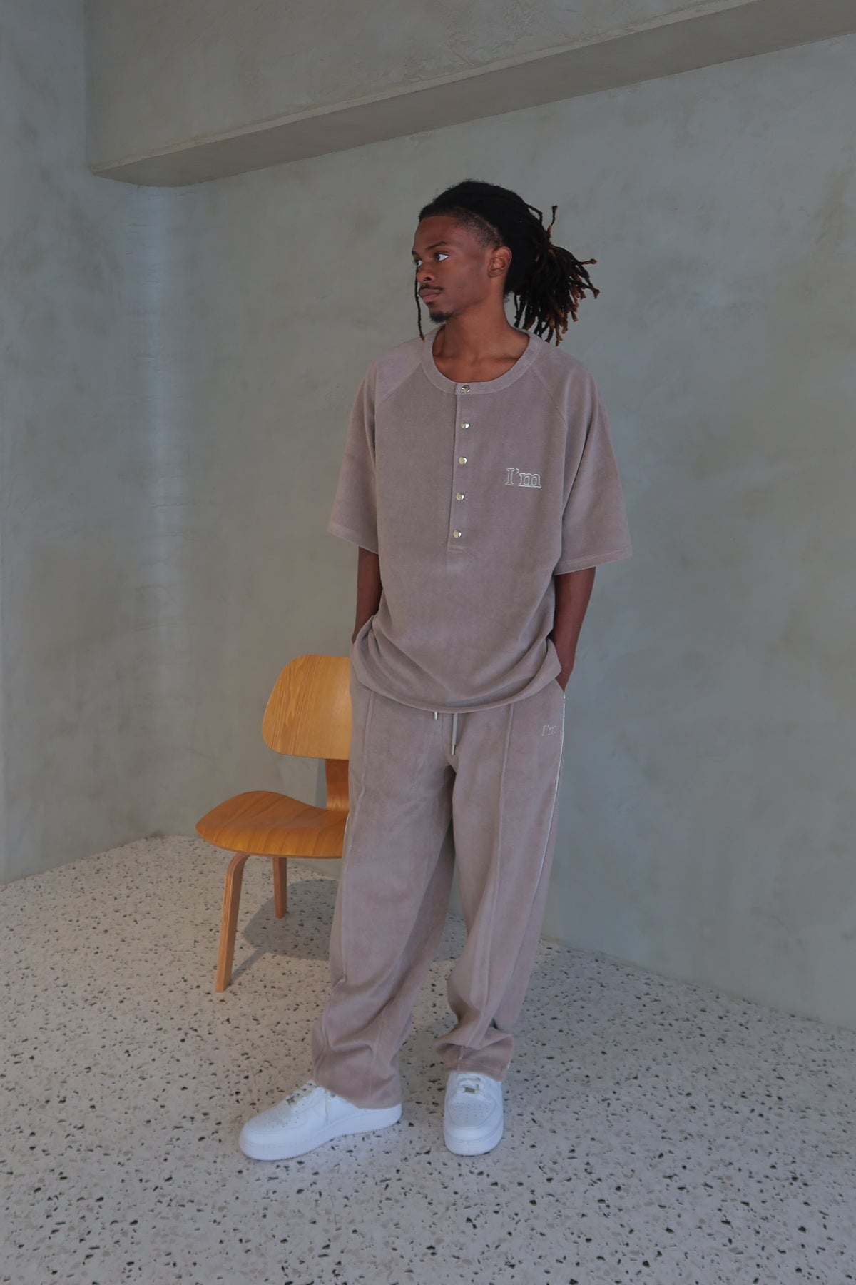 I'M LOGO PILE SIDE LINE PANTS