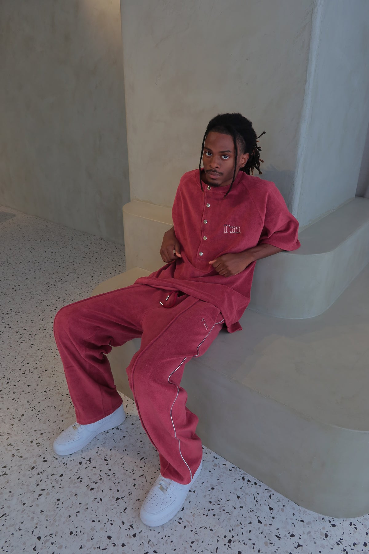 I'M LOGO PILE HENLEY TEE