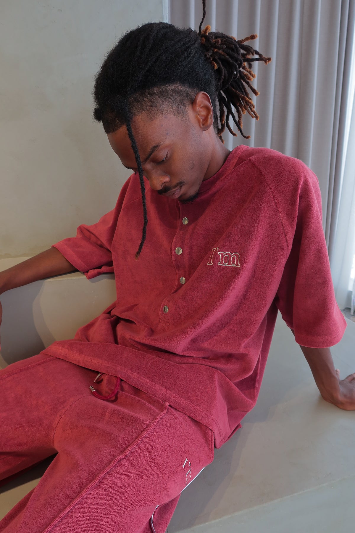 I'M LOGO PILE HENLEY TEE