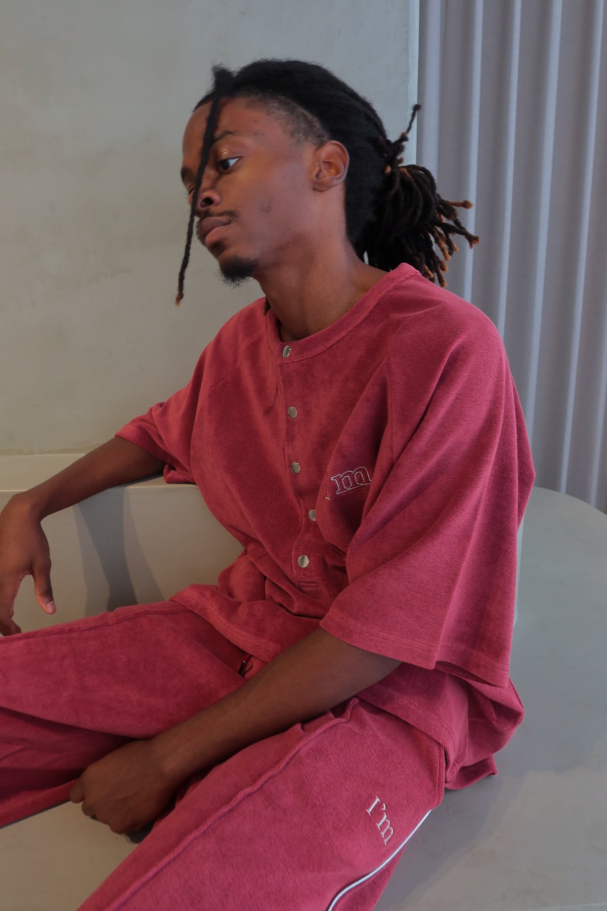 I'M LOGO PILE HENLEY TEE