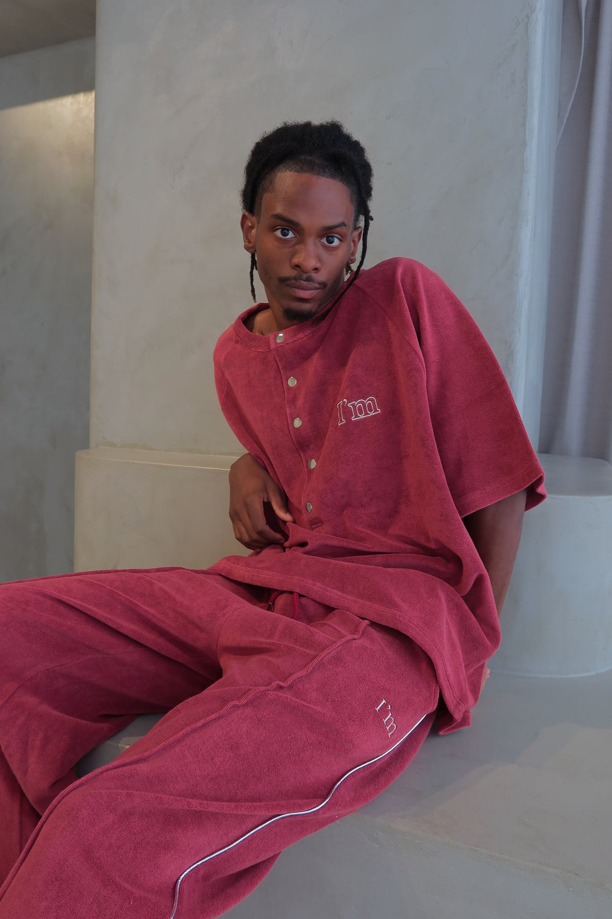 I'M LOGO PILE HENLEY TEE