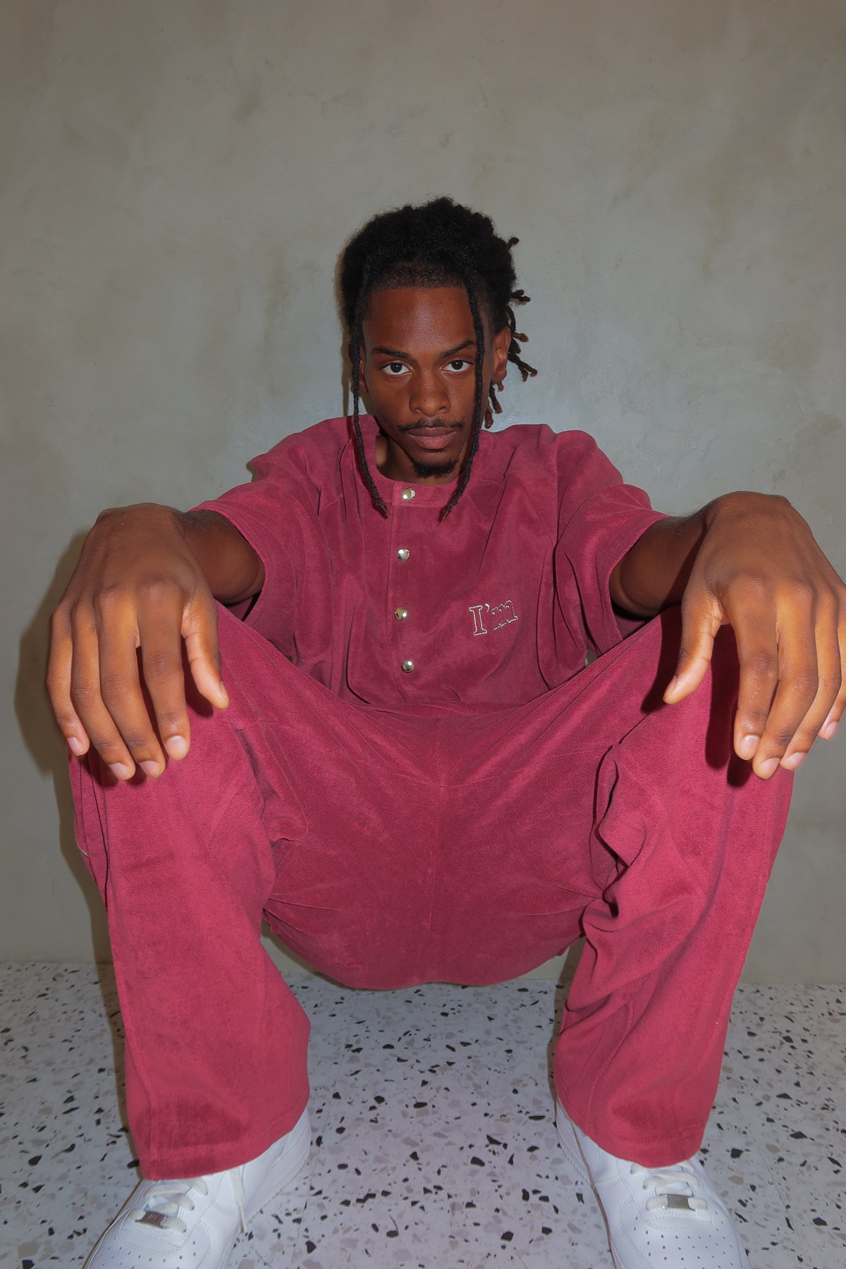 I'M LOGO PILE HENLEY TEE