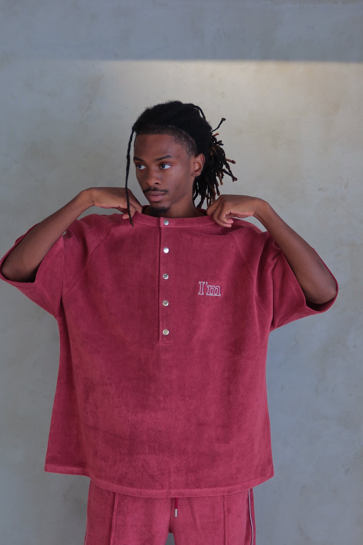 I'M LOGO PILE HENLEY TEE