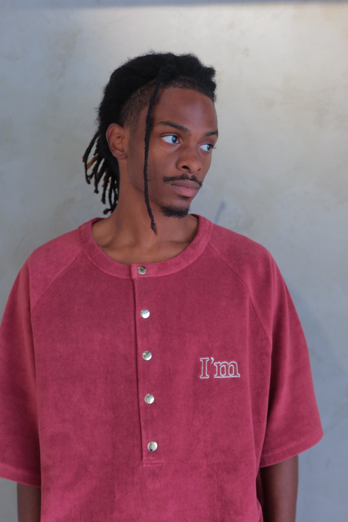 I'M LOGO PILE HENLEY TEE