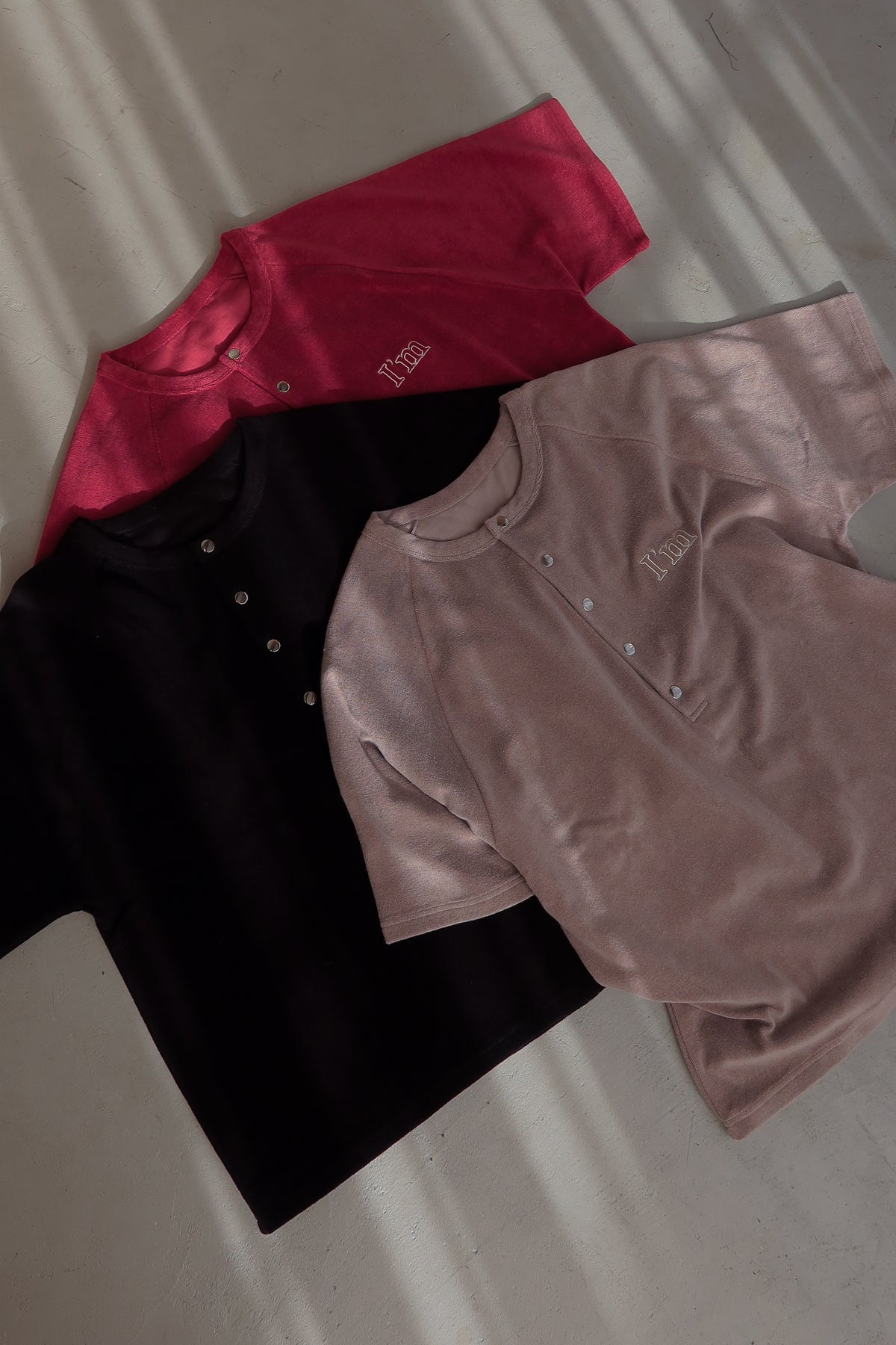 I'M LOGO PILE HENLEY TEE