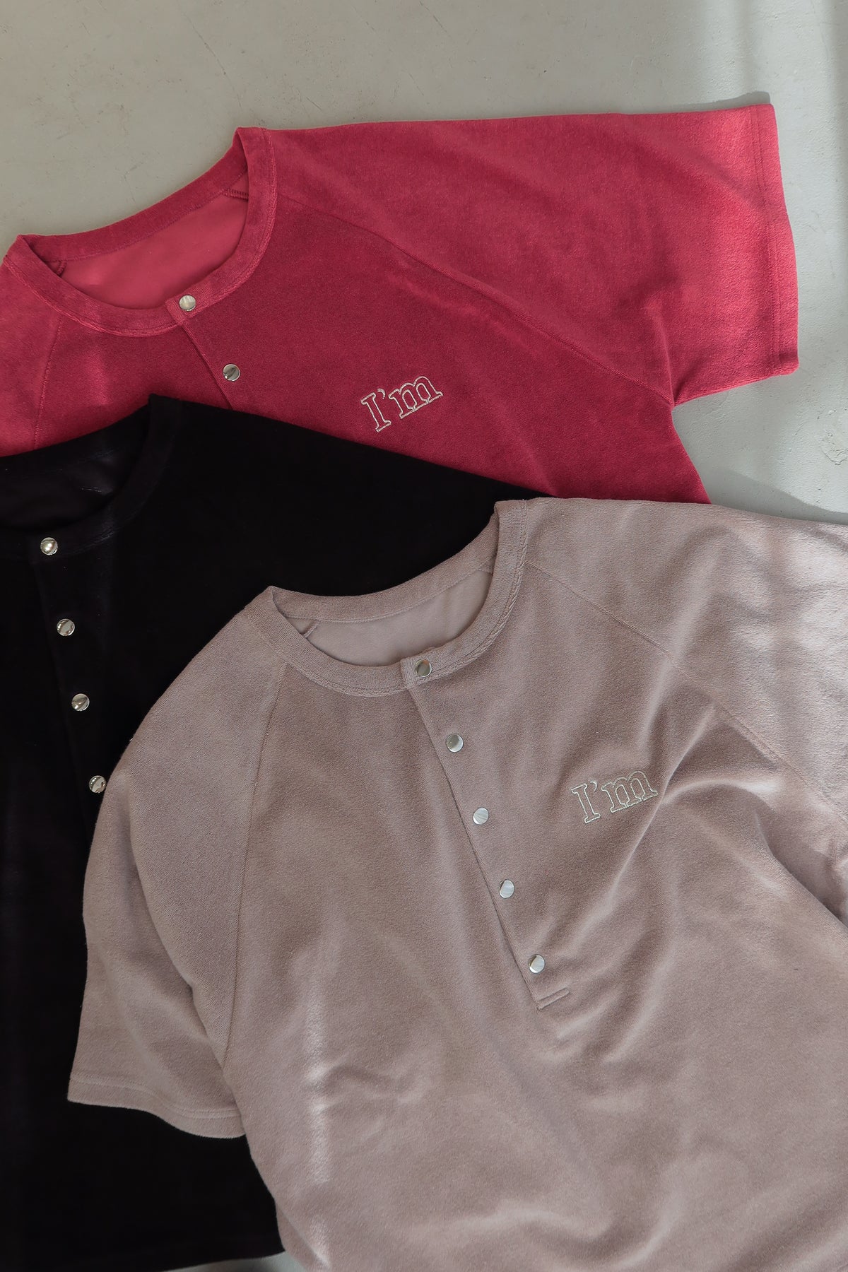I'M LOGO PILE HENLEY TEE