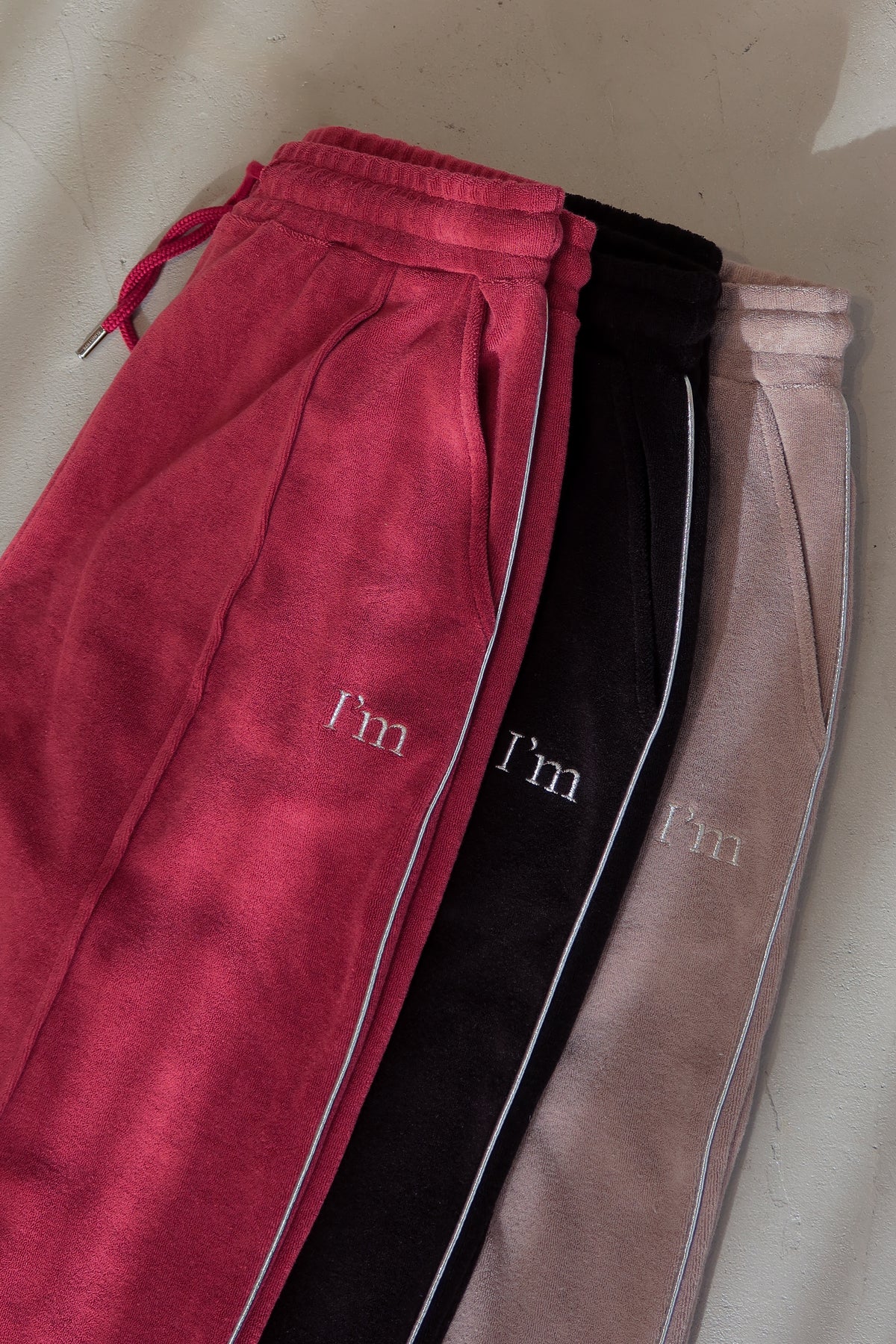 I'M LOGO PILE SIDE LINE PANTS