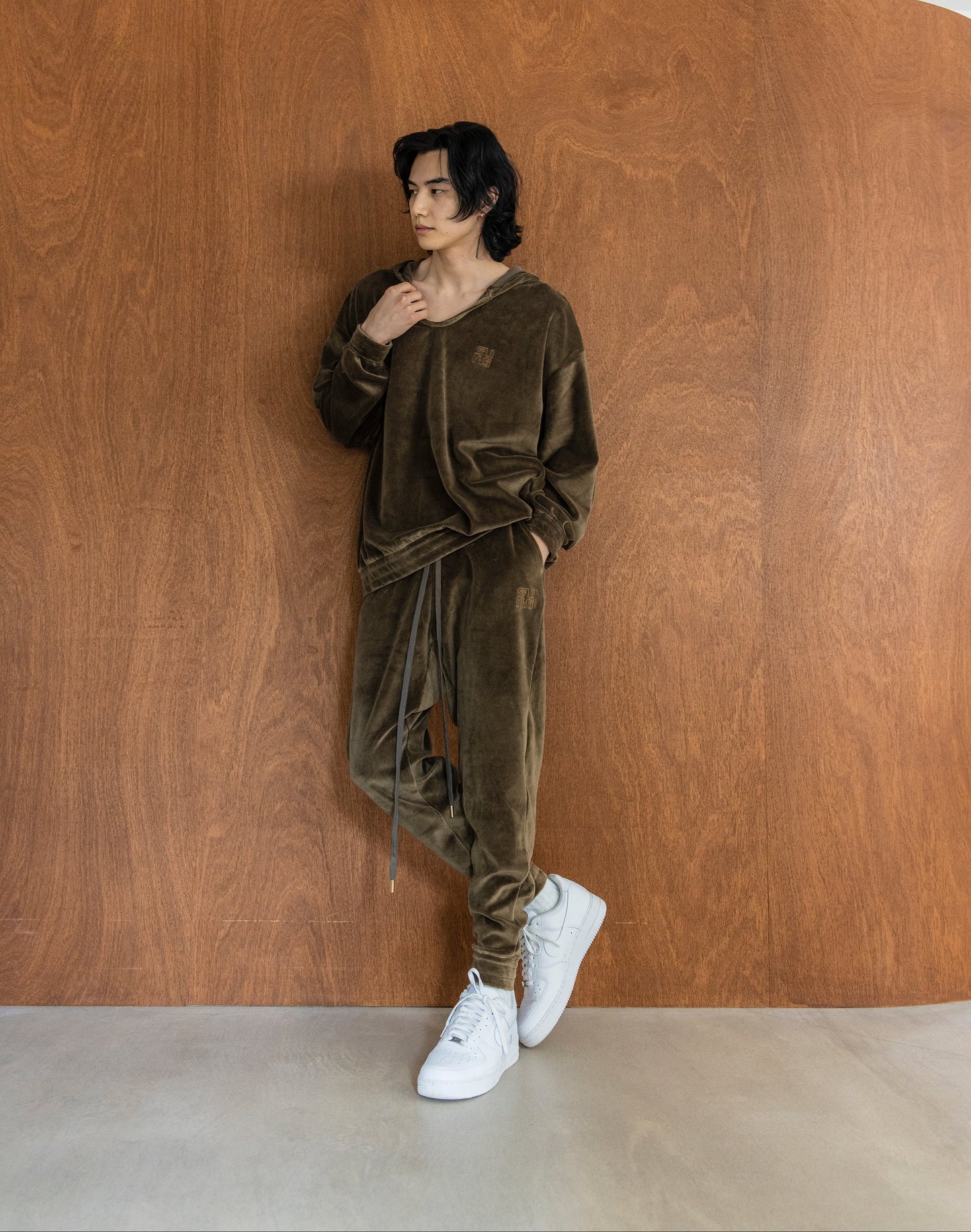 TERRY NOTCHED HOODIE