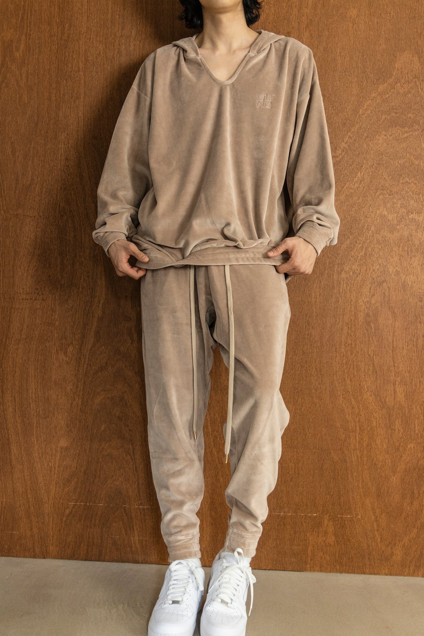 TERRY TAPERED PANTS
