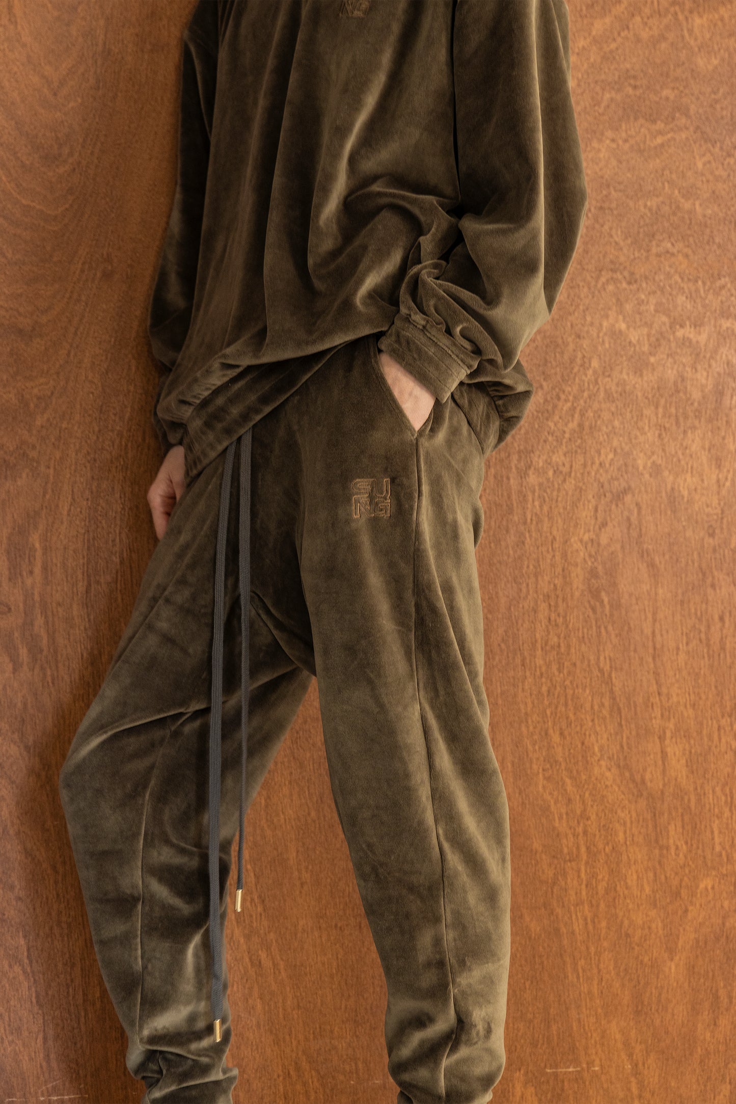 TERRY TAPERED PANTS
