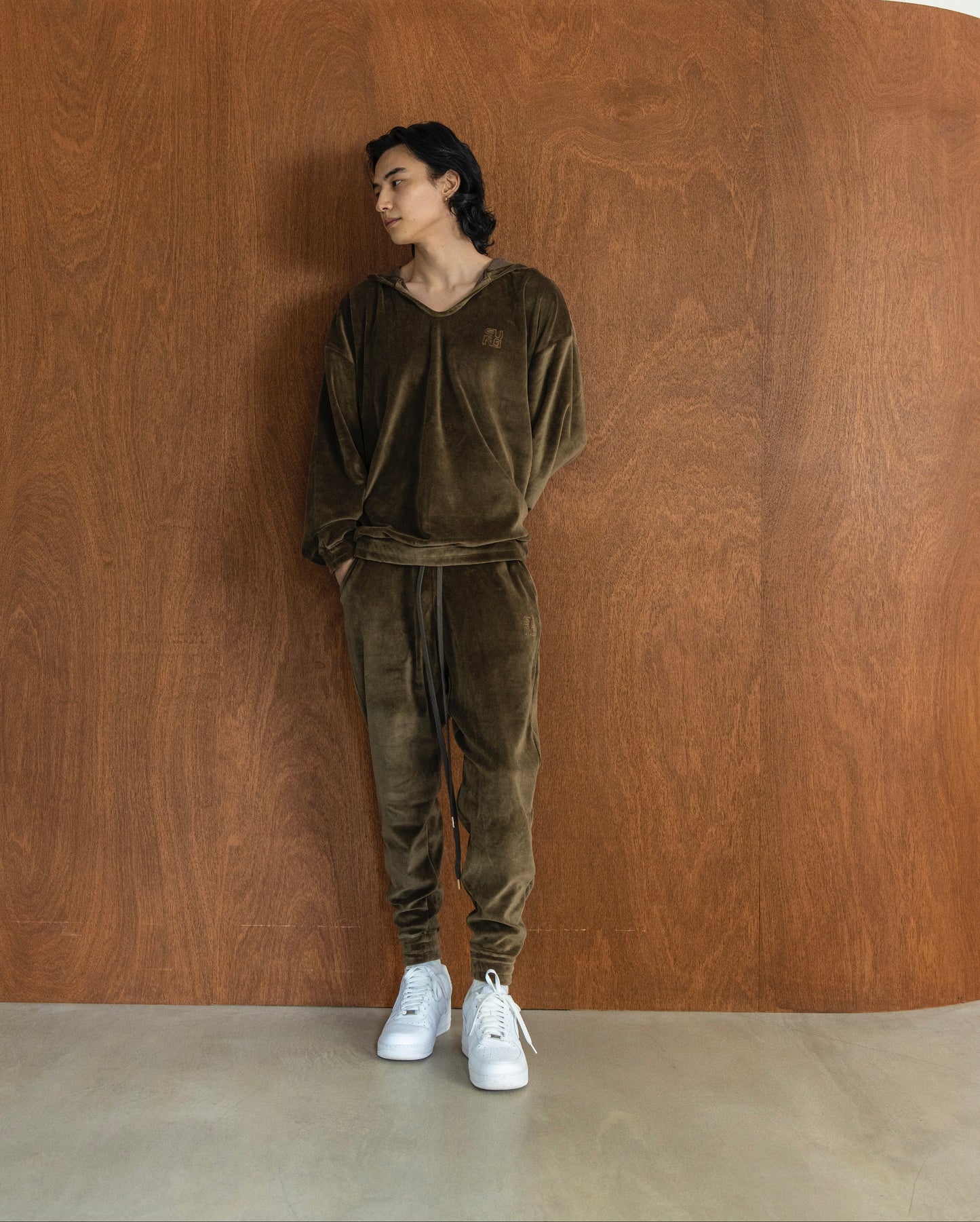 TERRY TAPERED PANTS