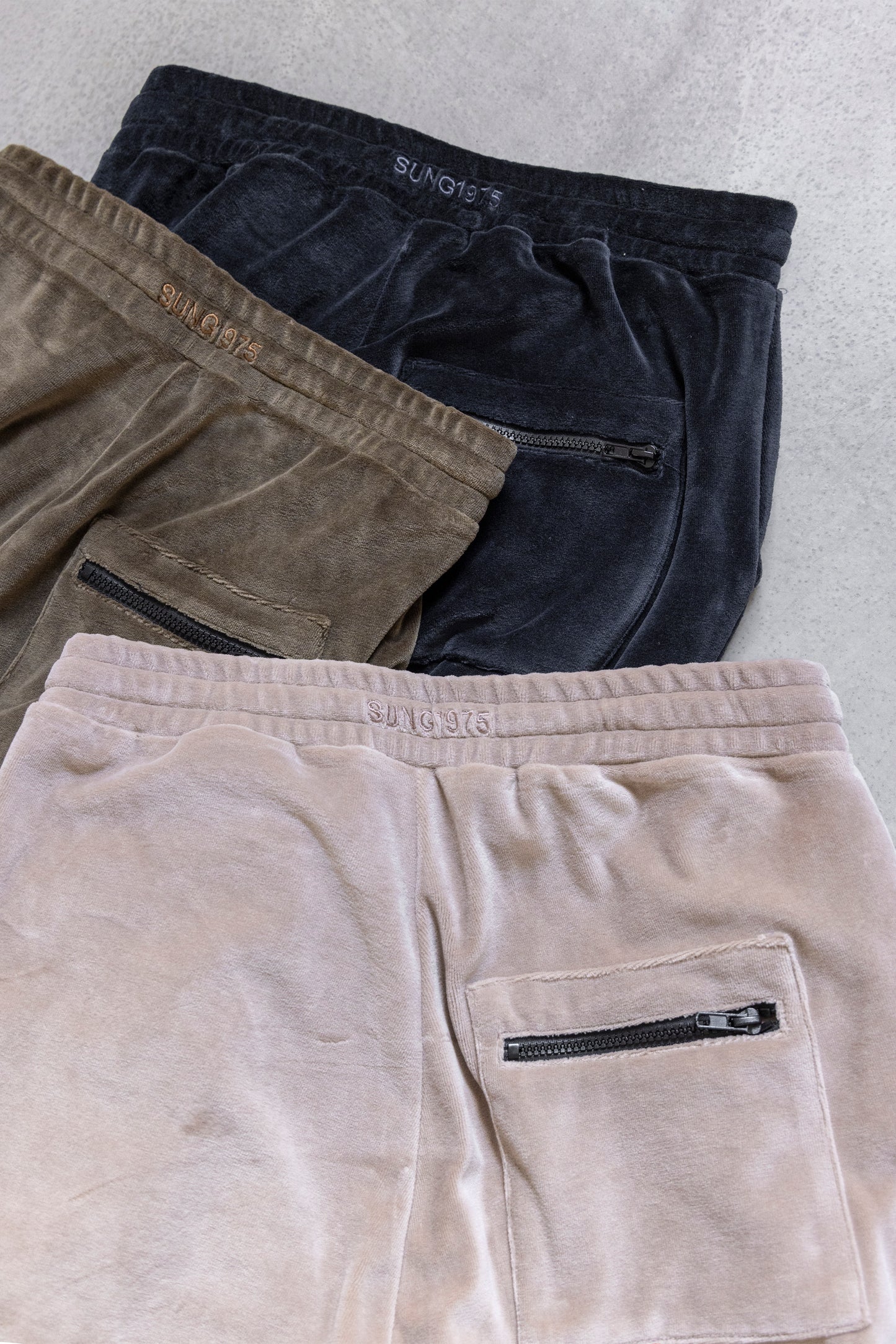 TERRY TAPERED PANTS