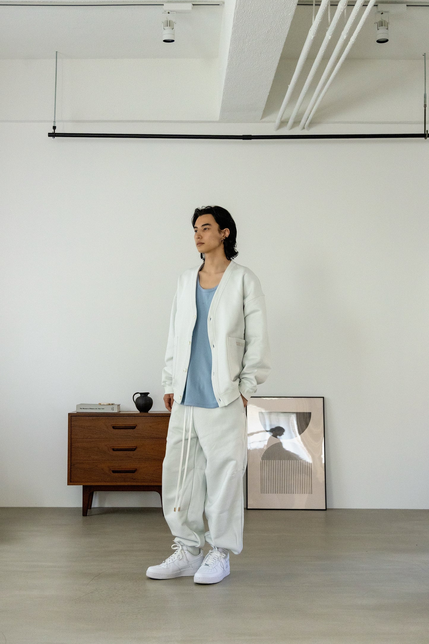 BRUSHED SWEAT CARDIGAN