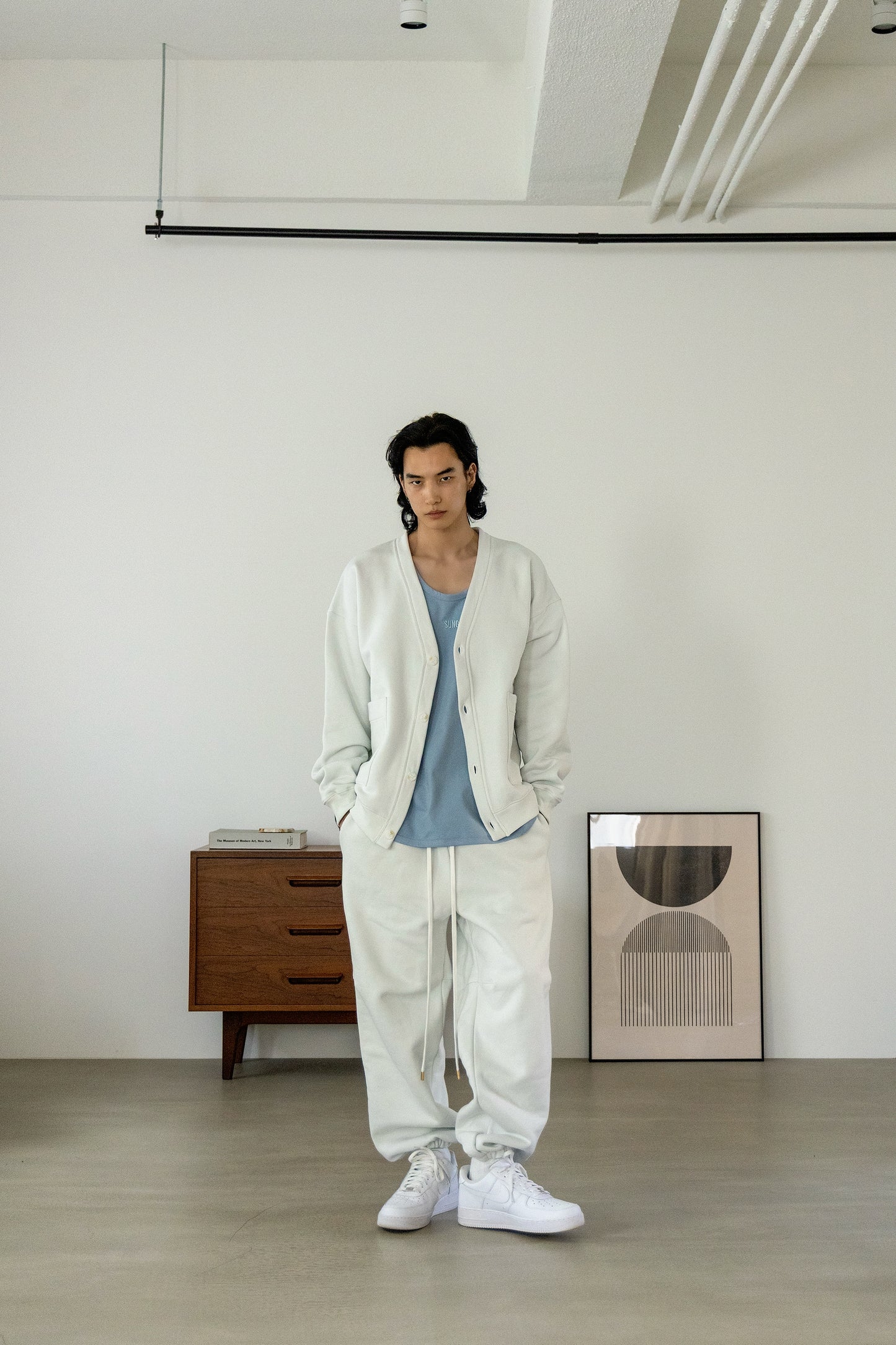 BRUSHED SWEAT CARDIGAN