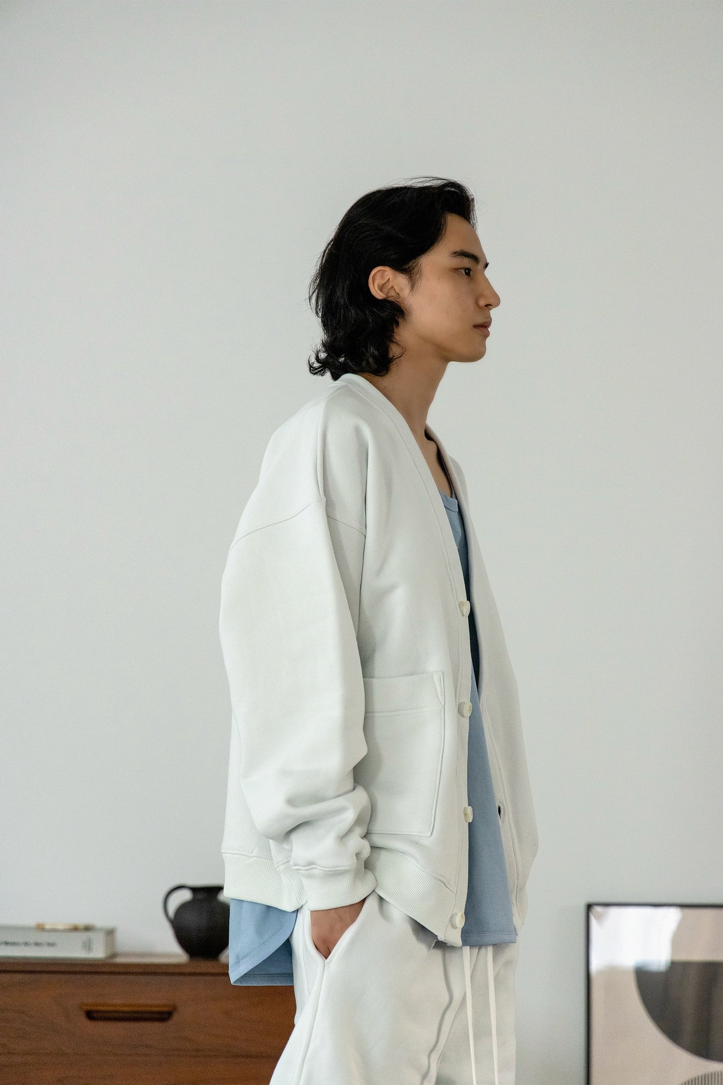 BRUSHED SWEAT CARDIGAN