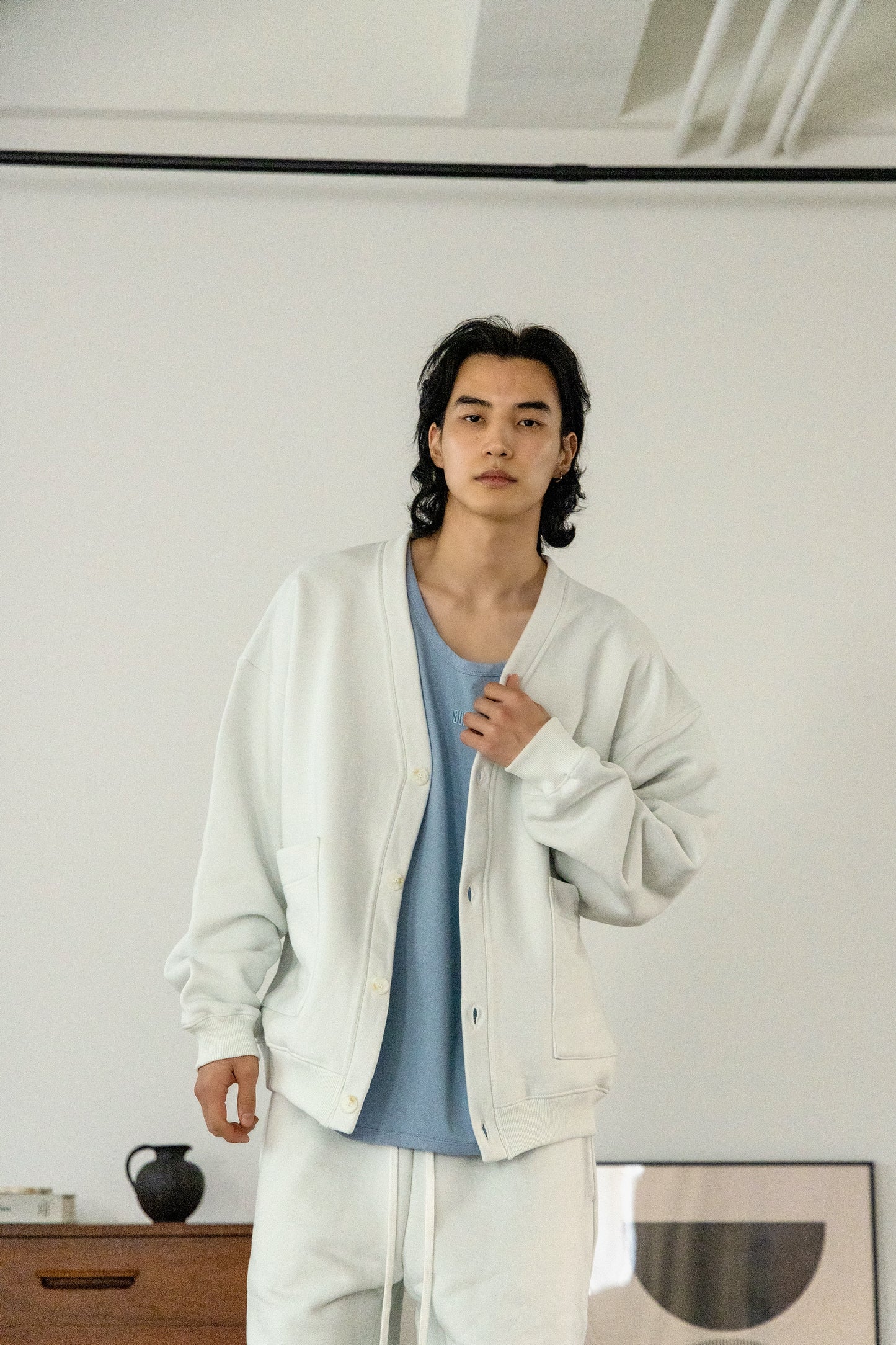 BRUSHED SWEAT CARDIGAN