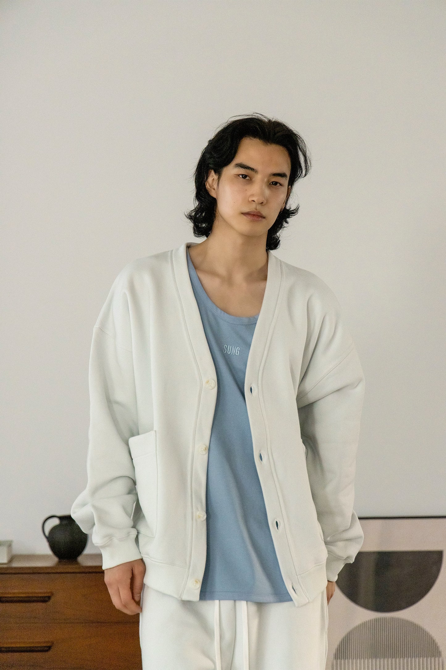 BRUSHED SWEAT CARDIGAN