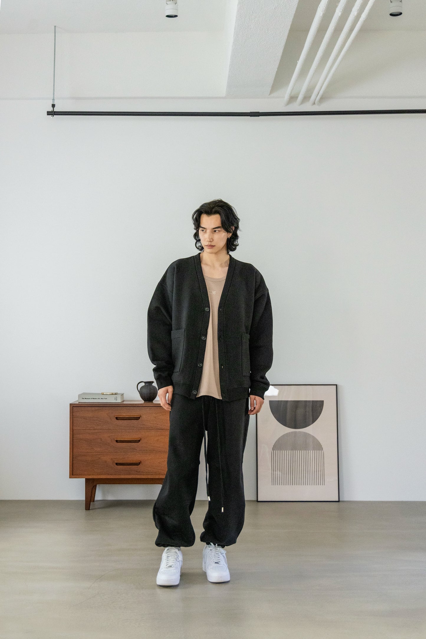 BRUSHED SWEAT CARDIGAN