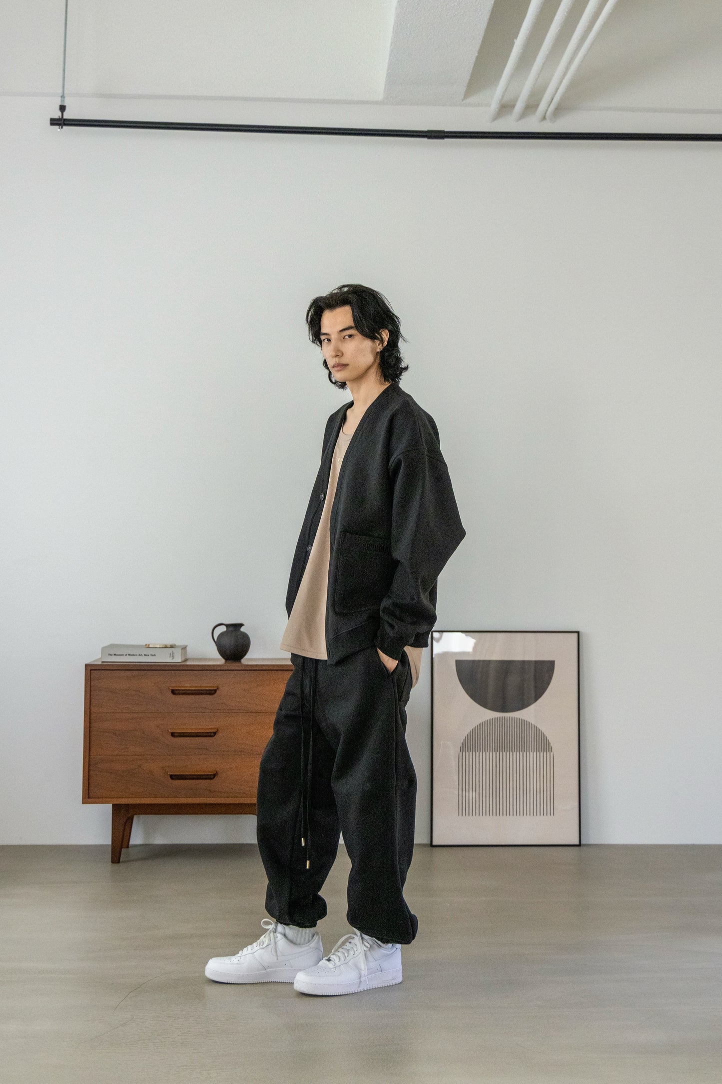 BRUSHED SWEAT CARDIGAN