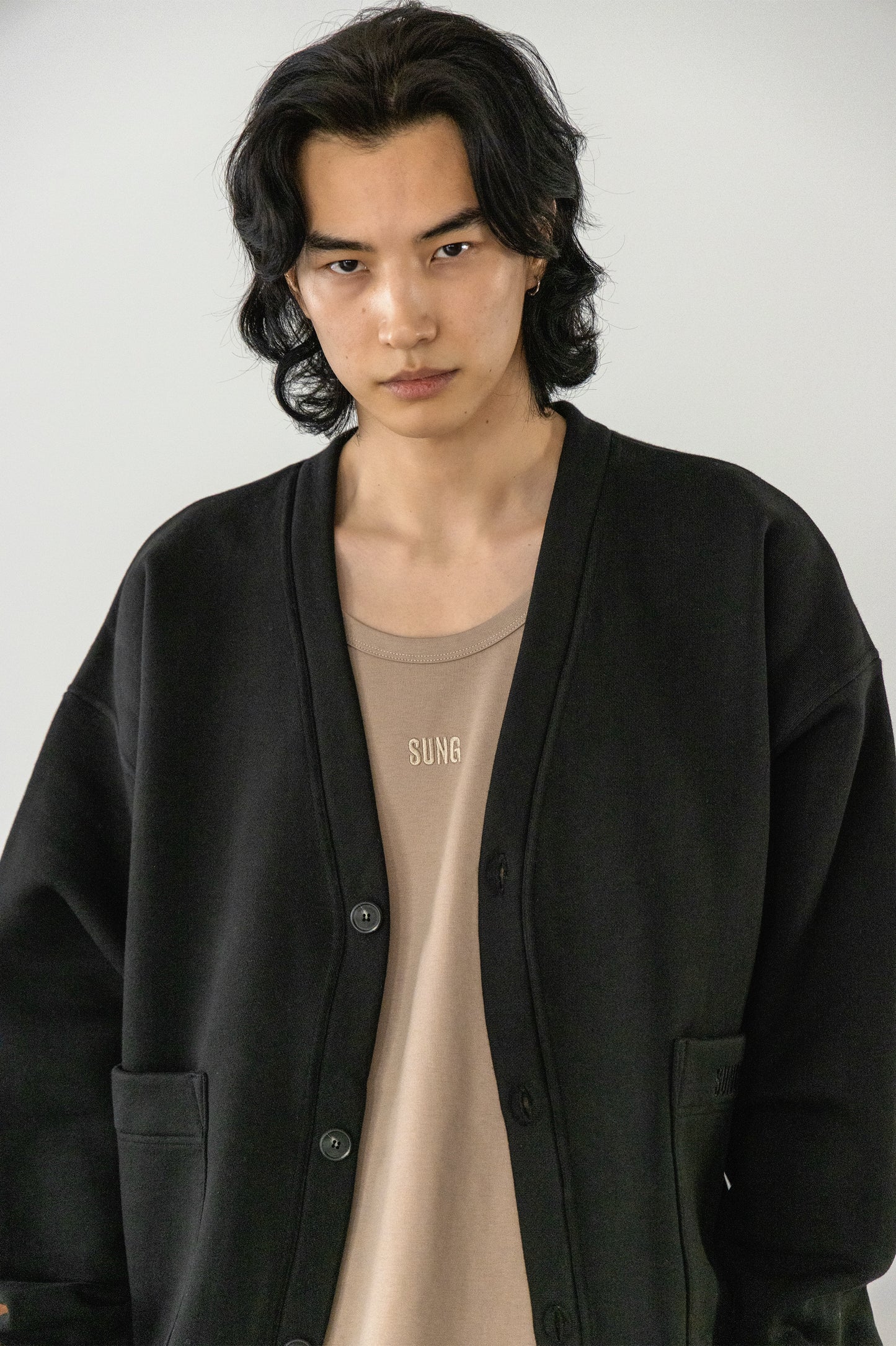 BRUSHED SWEAT CARDIGAN