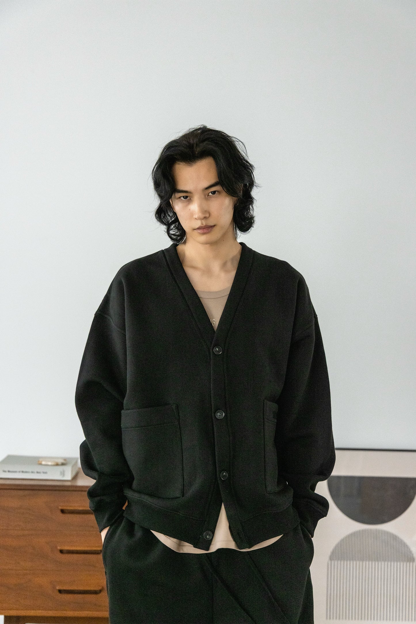 BRUSHED SWEAT CARDIGAN