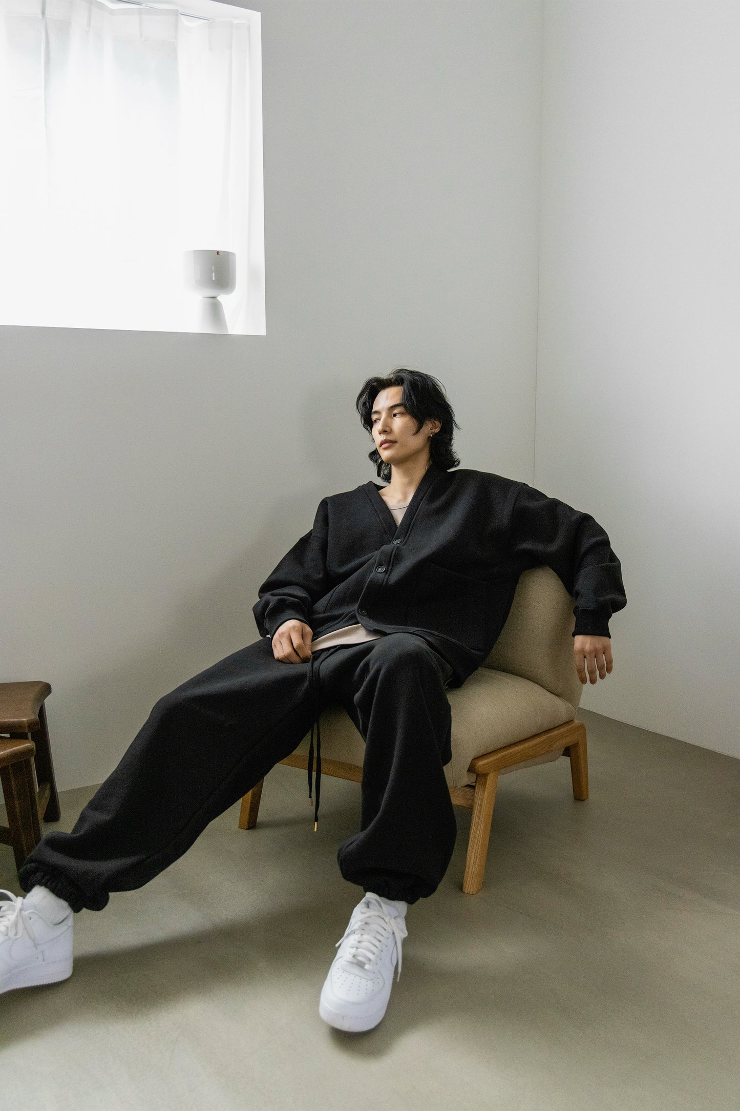 BRUSHED SWEAT CARDIGAN