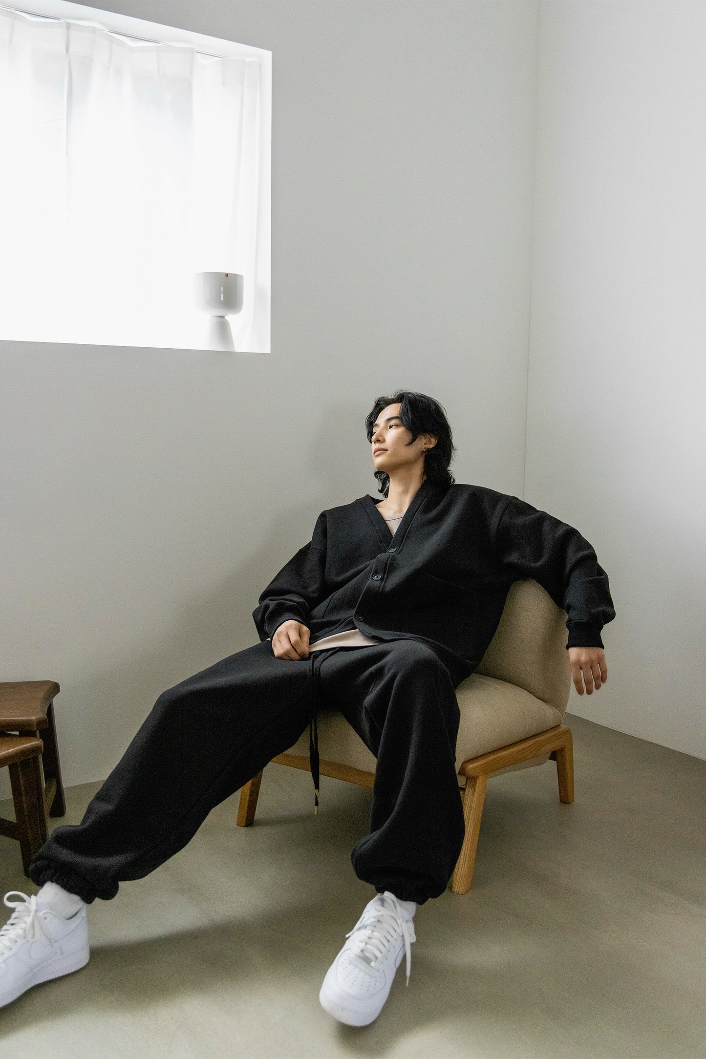 BRUSHED SWEAT CARDIGAN