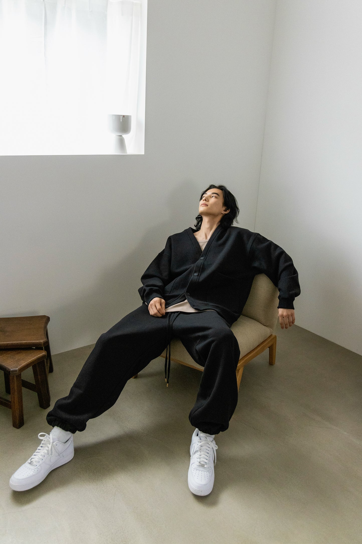 BRUSHED SWEAT CARDIGAN