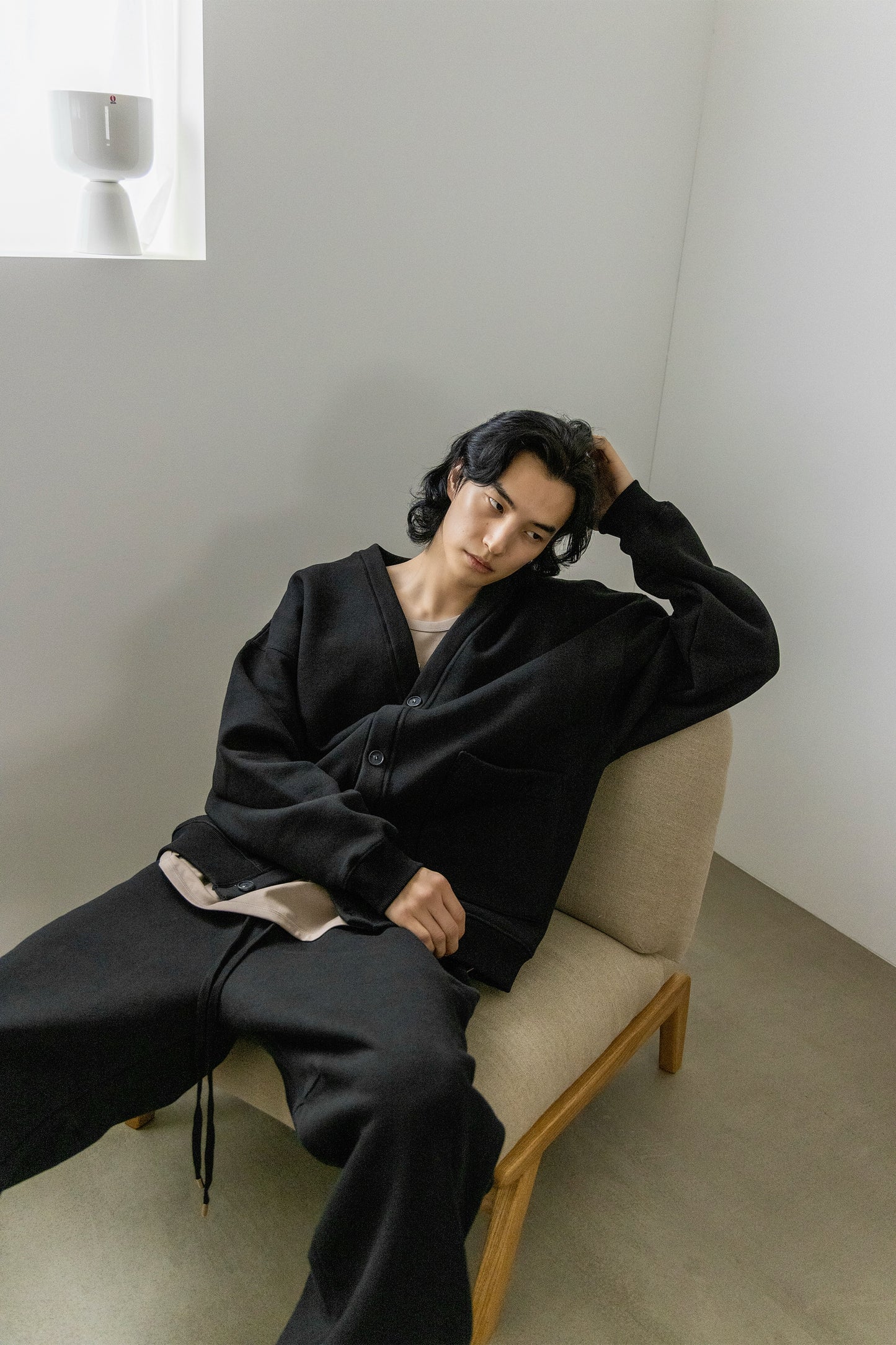 BRUSHED SWEAT CARDIGAN