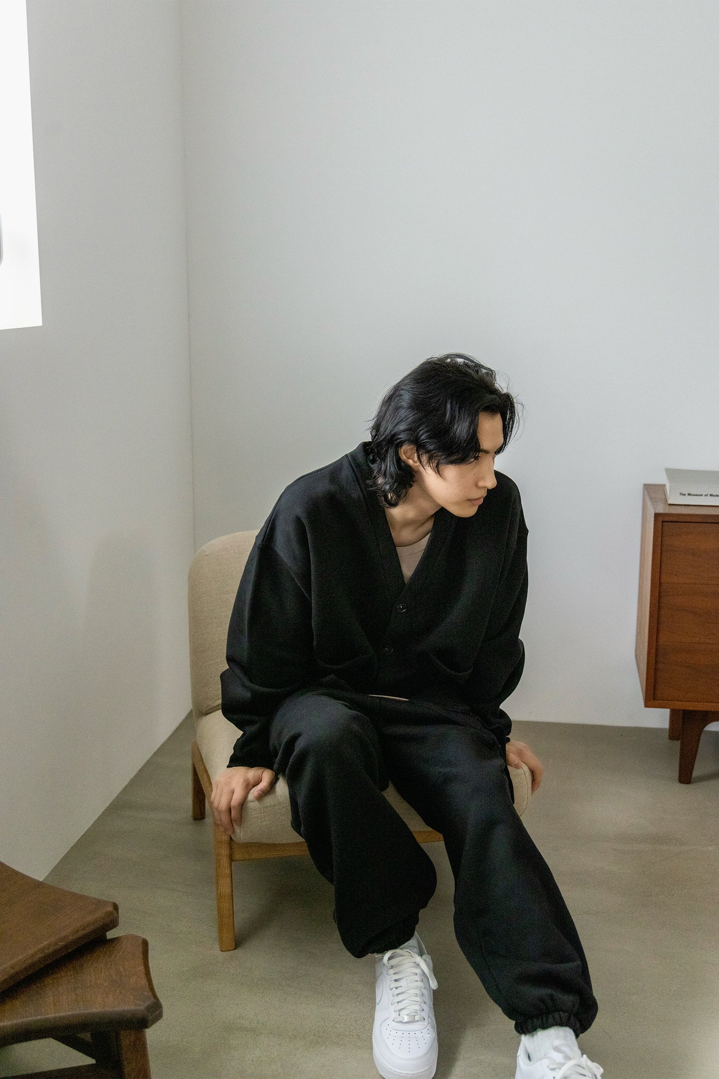 BRUSHED SWEAT CARDIGAN