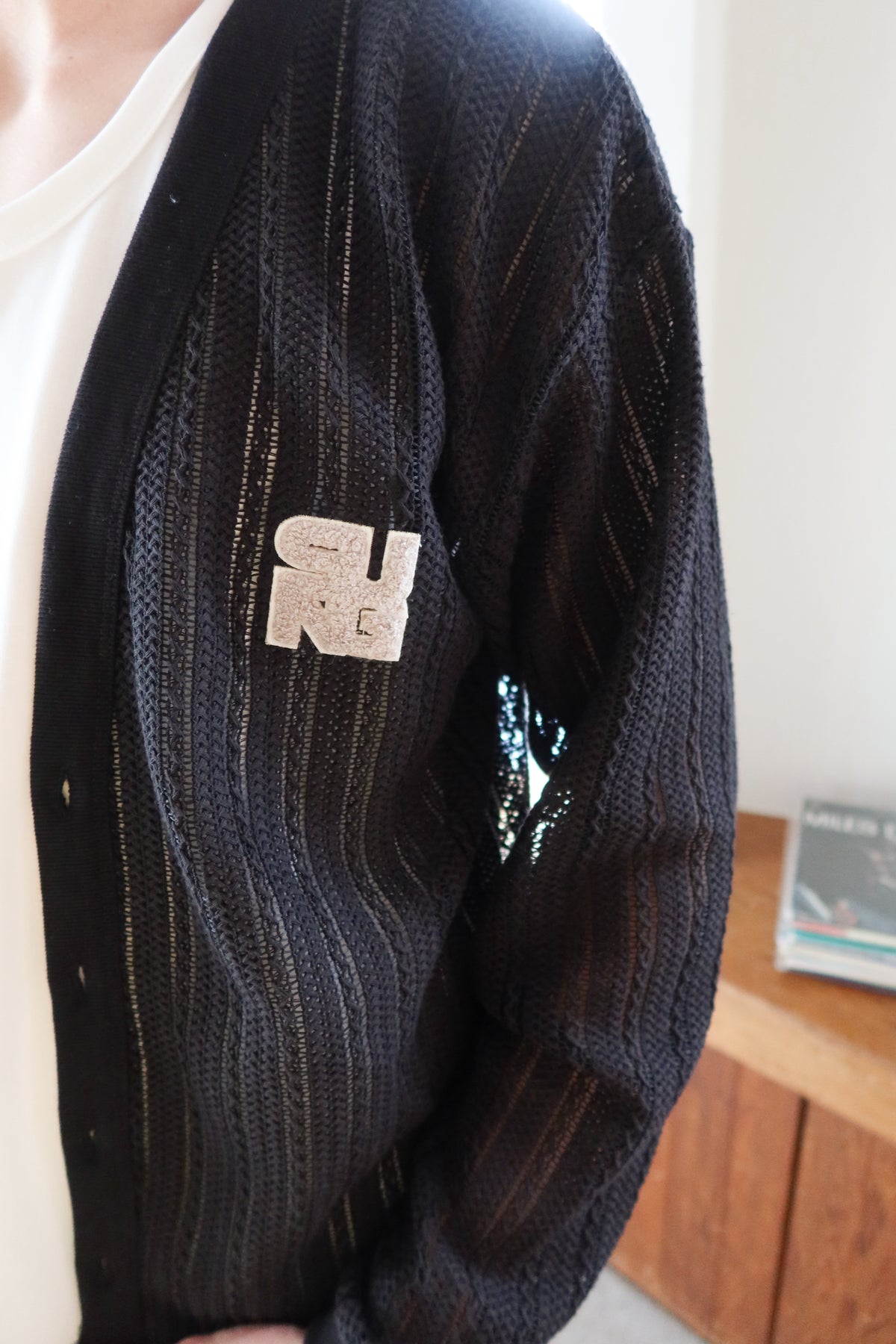 OPENWORK MESH CARDIGAN