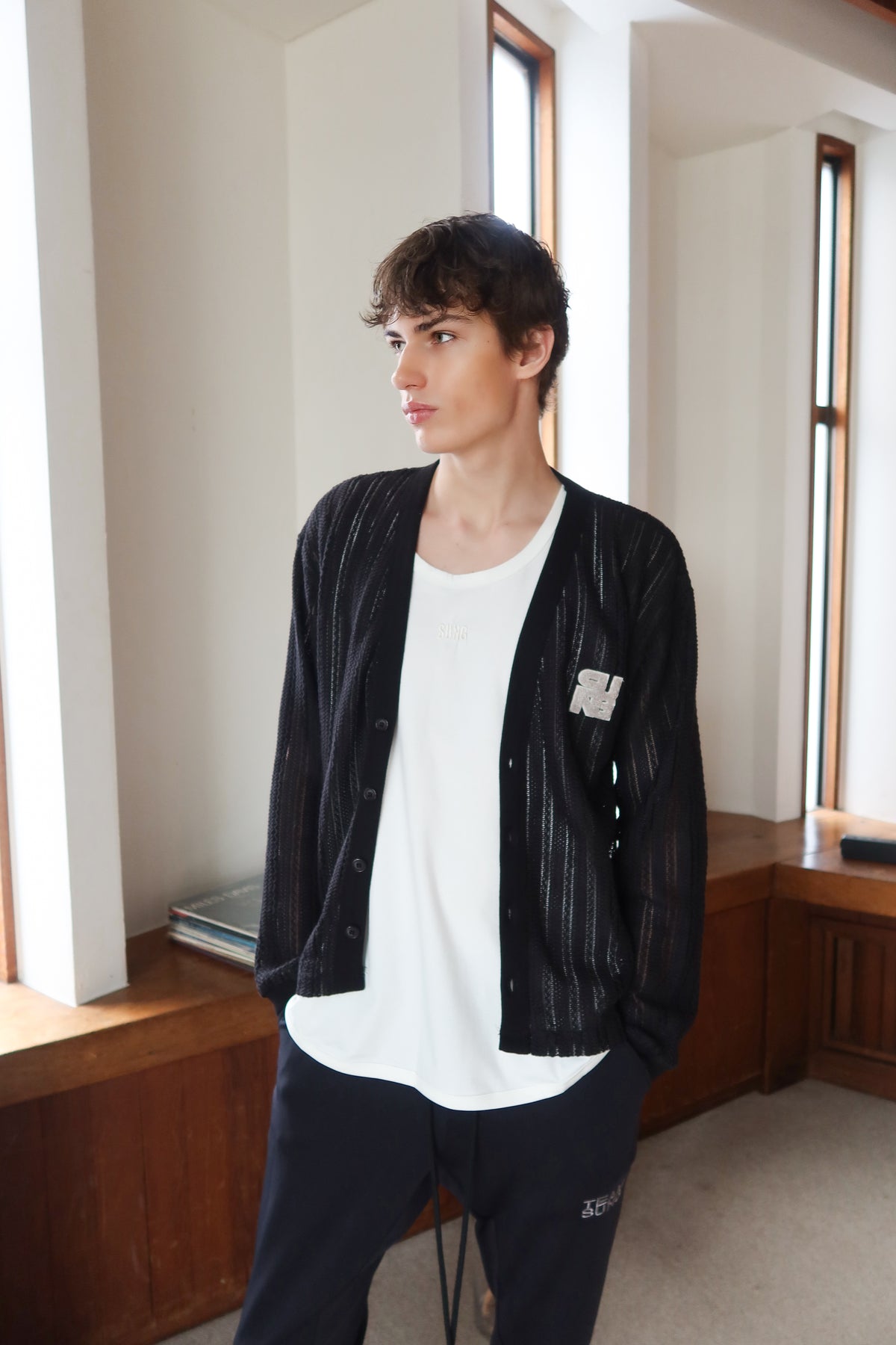 OPENWORK MESH CARDIGAN