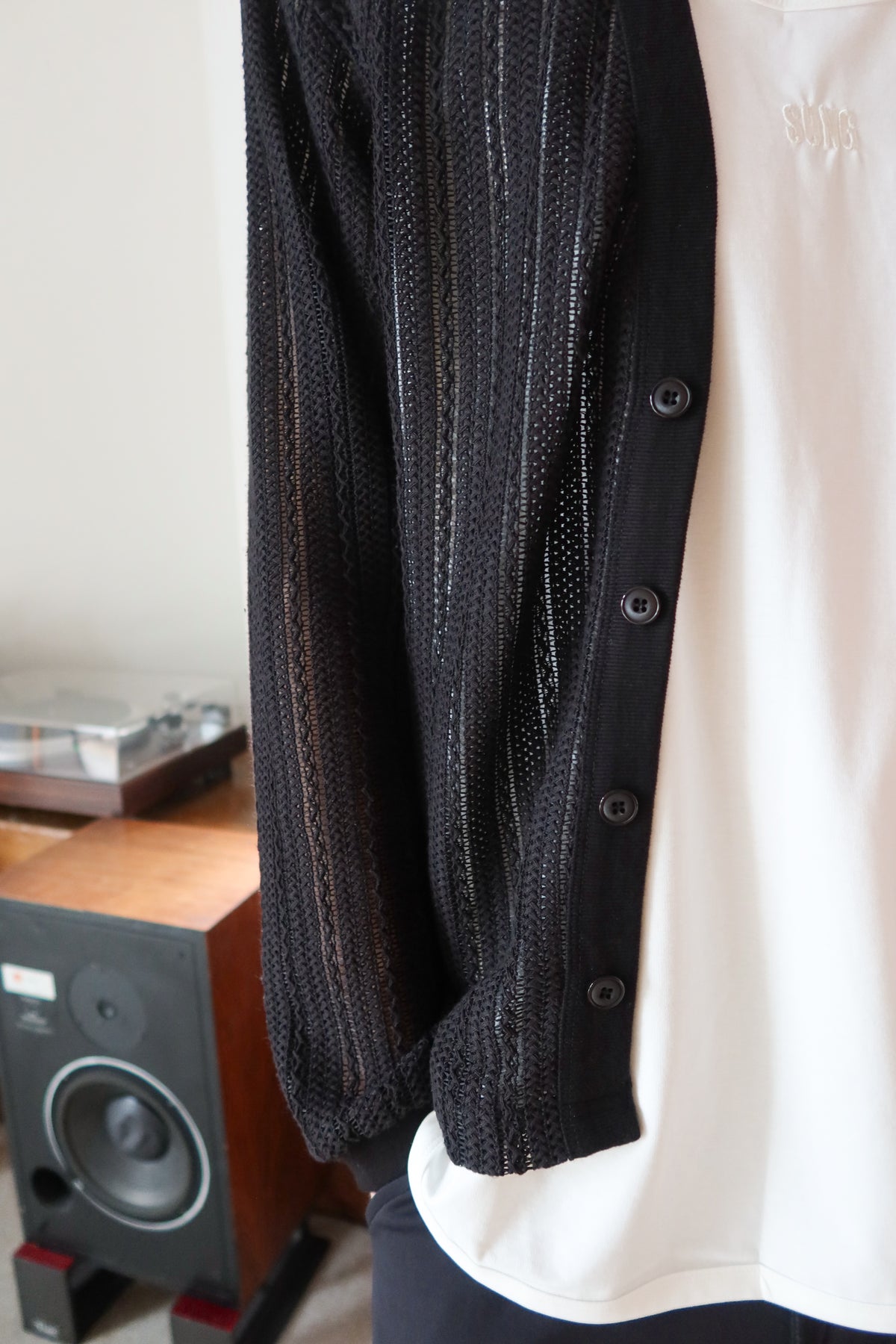 OPENWORK MESH CARDIGAN