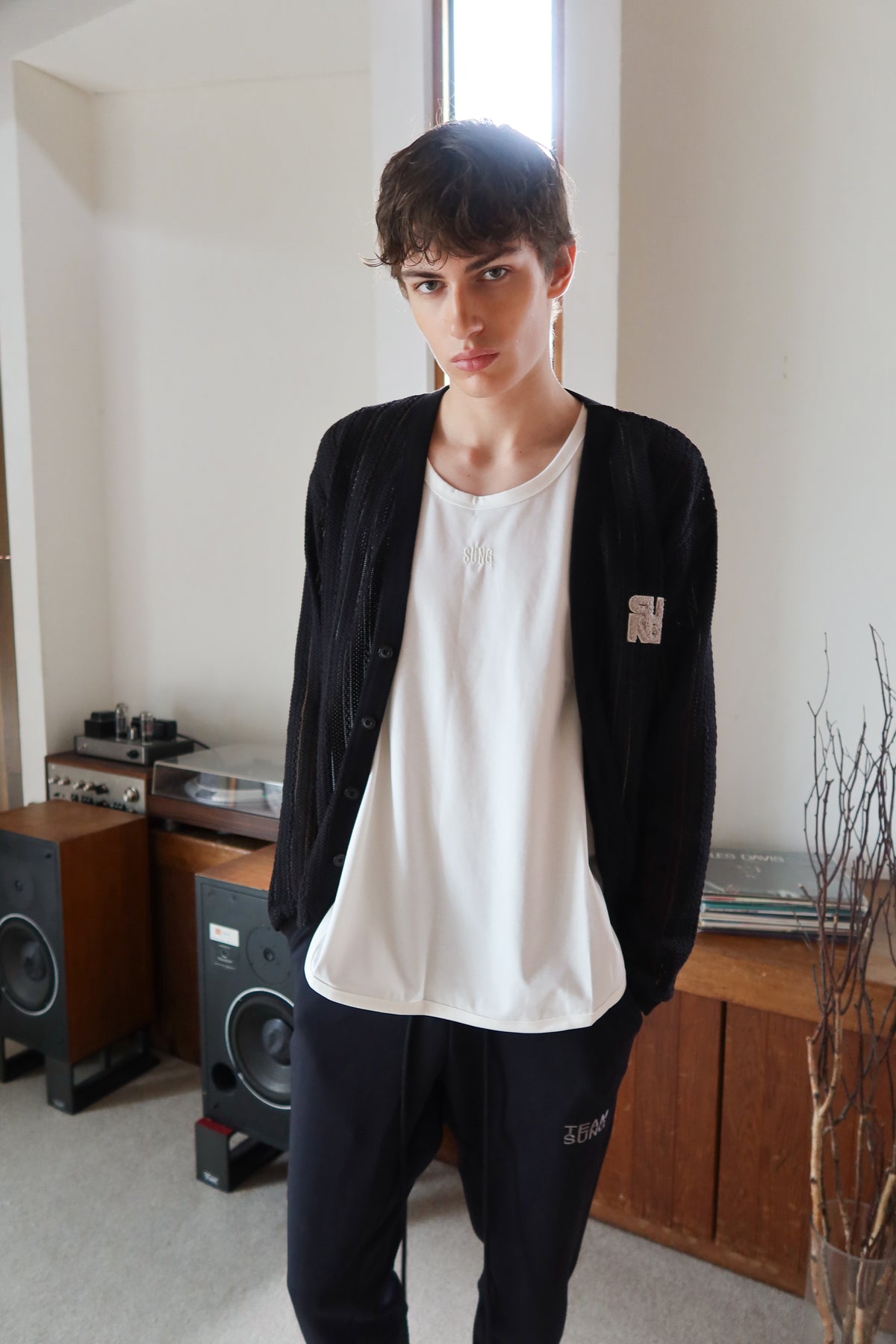 OPENWORK MESH CARDIGAN