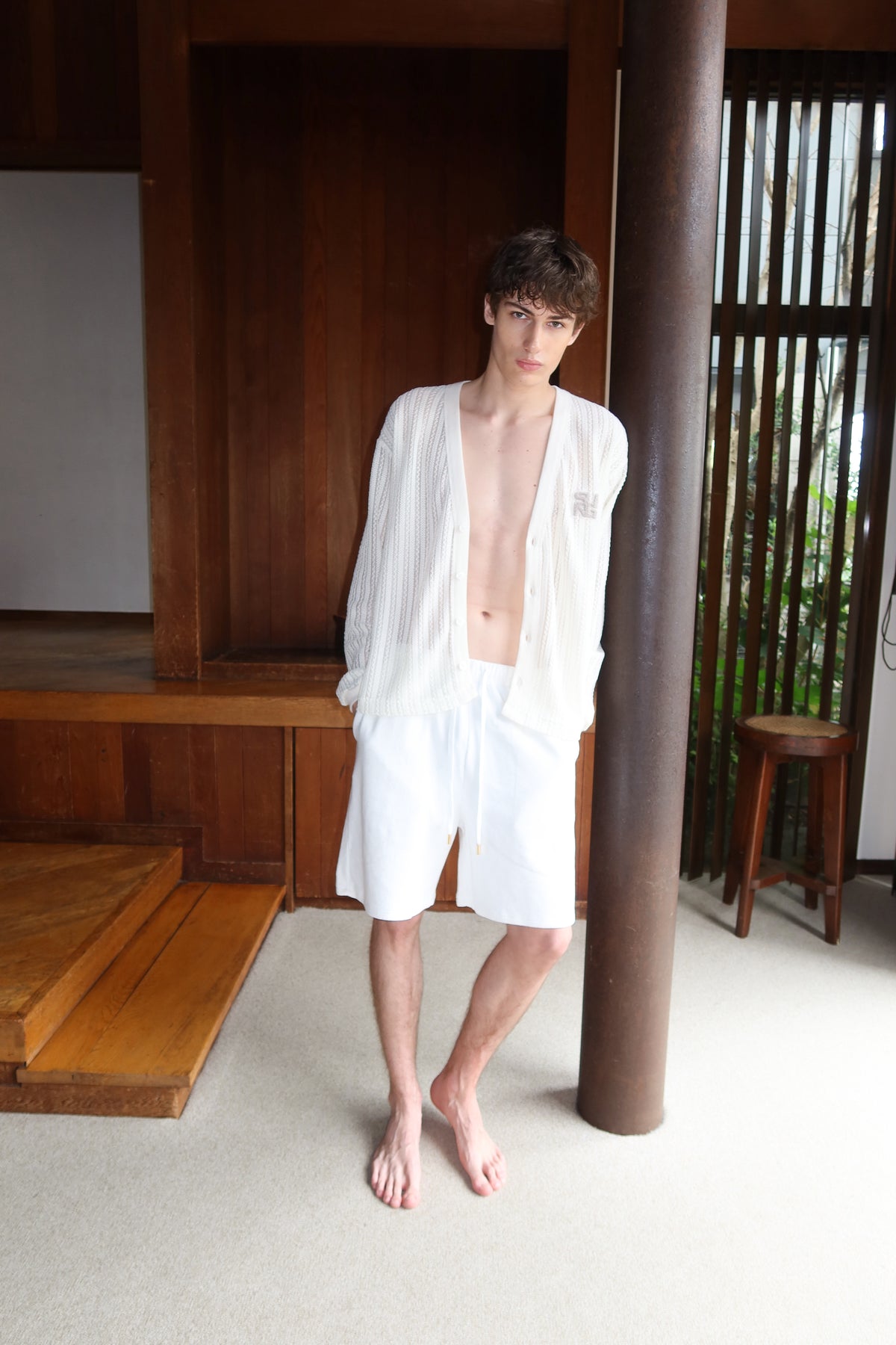 OPENWORK MESH CARDIGAN