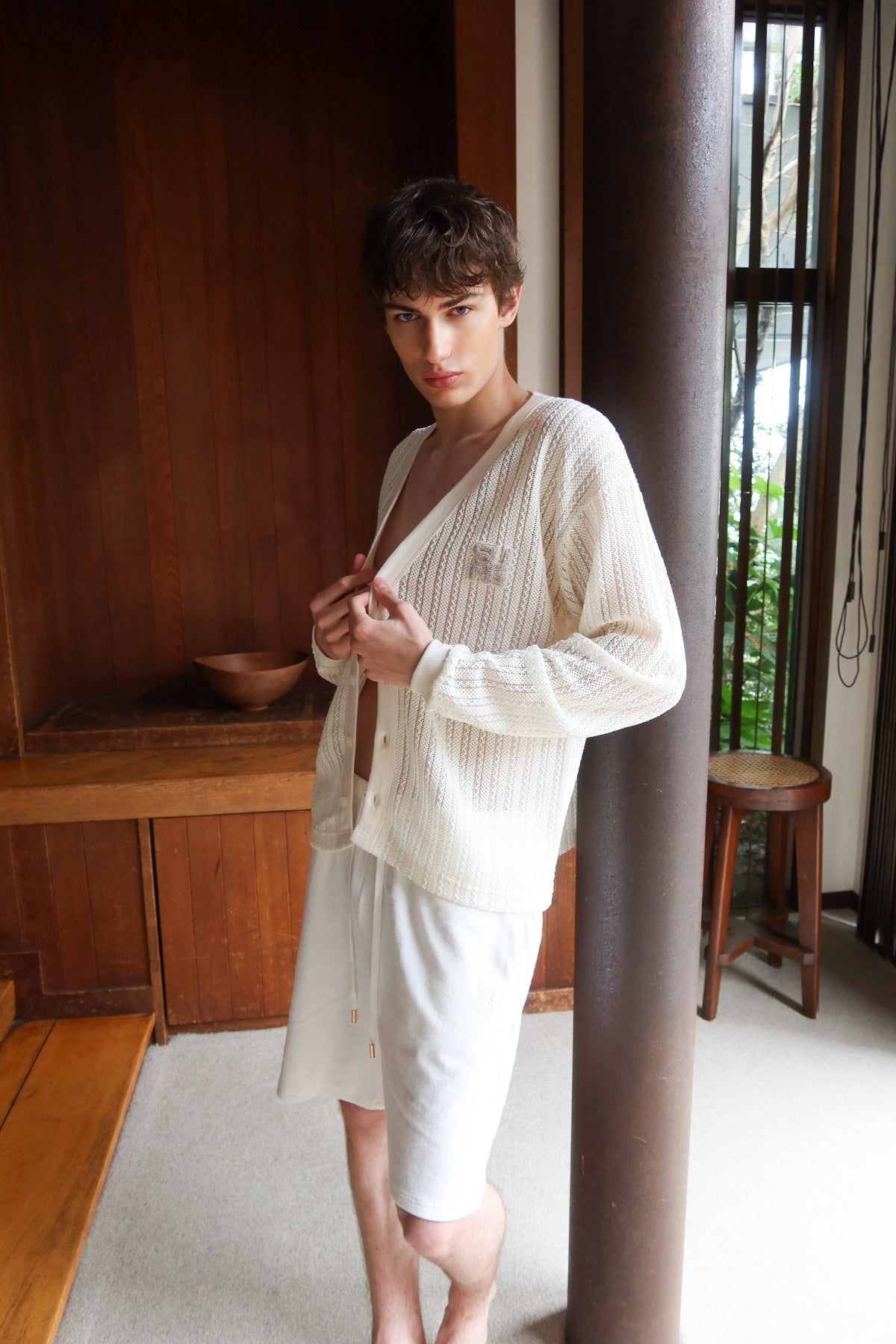 OPENWORK MESH CARDIGAN