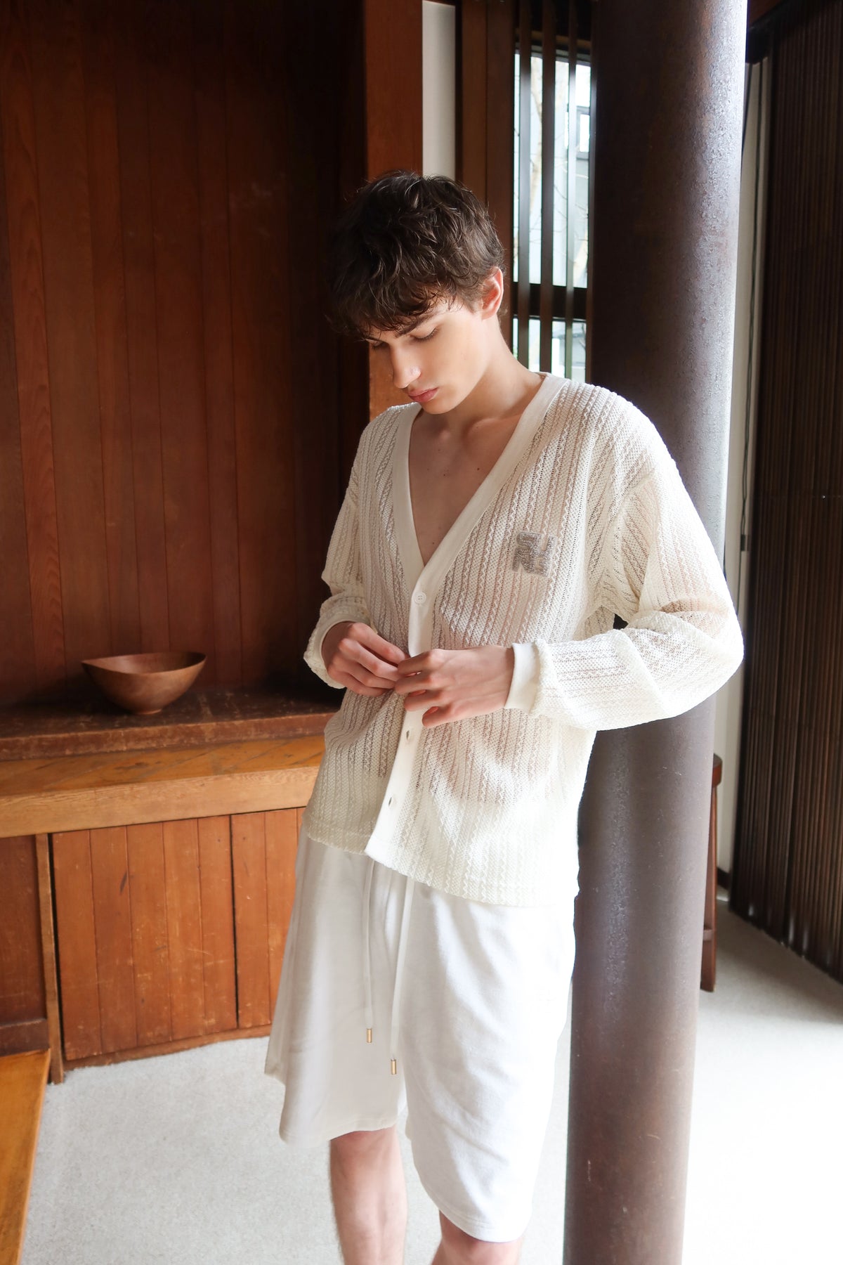 OPENWORK MESH CARDIGAN