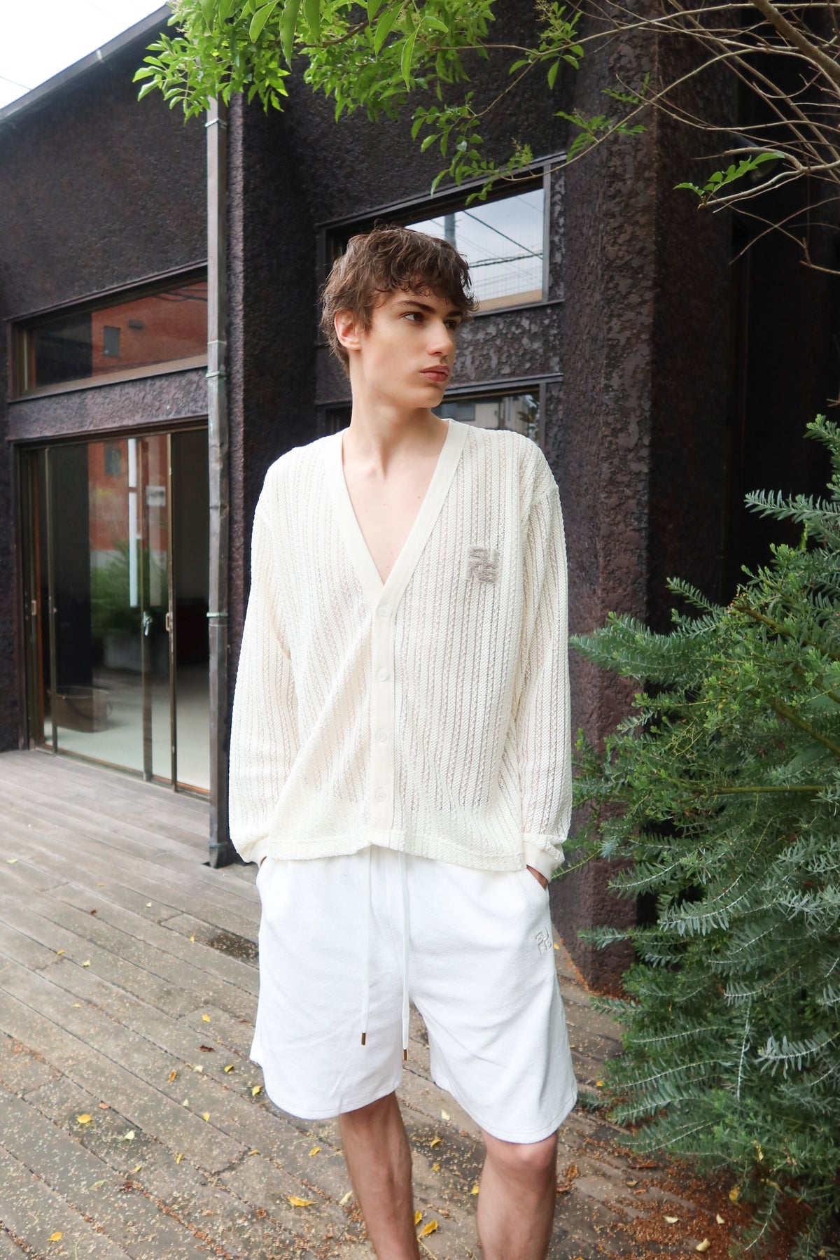 OPENWORK MESH CARDIGAN