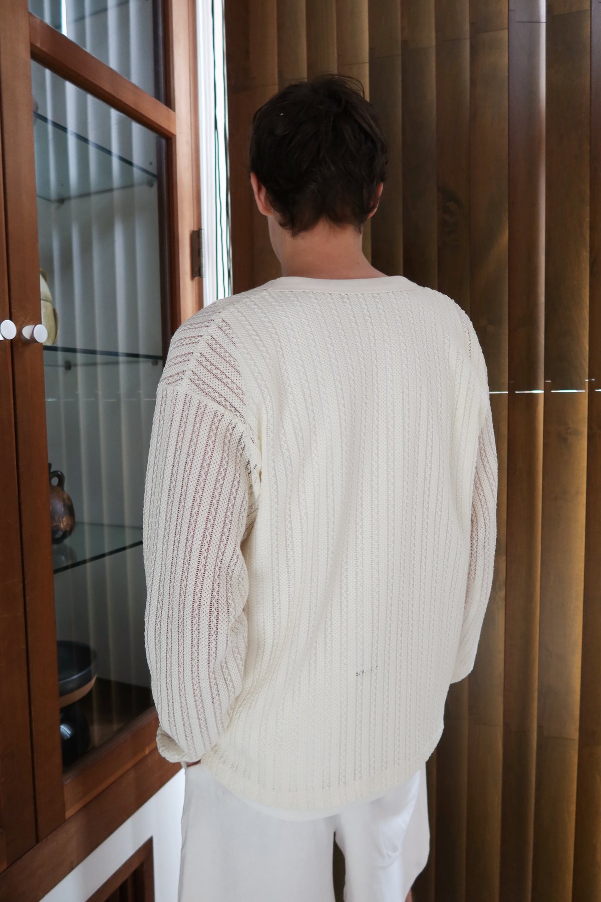 OPENWORK MESH CARDIGAN