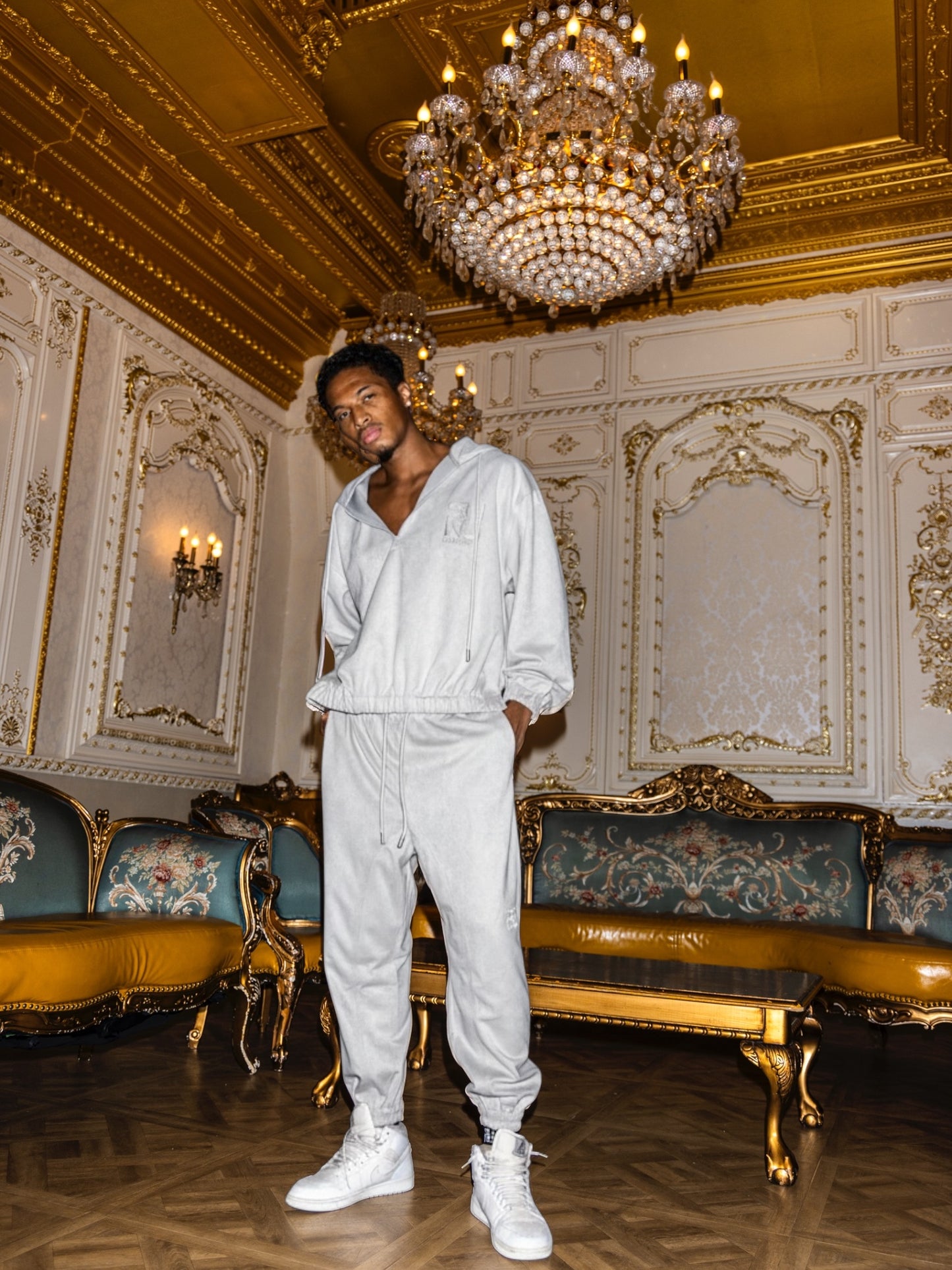 FAUX SUEDE LIKE ZIP HEM PANTS